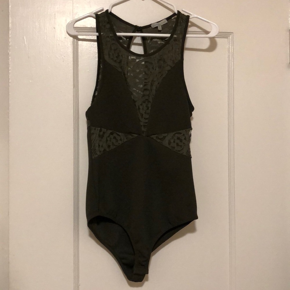 Dark Green Lace Onesie